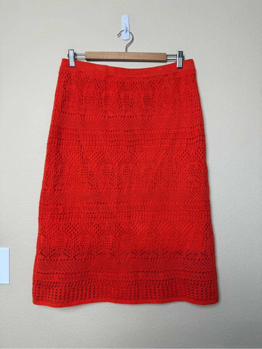 Liz Claiborne Crochet Red/Orange Skirt Size Medium